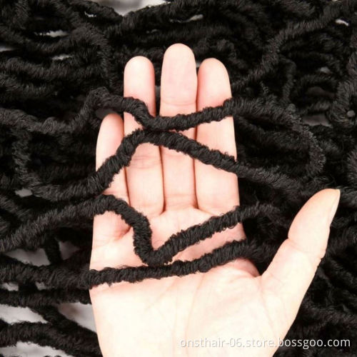 MYZYR 18 24 36inch Nu LocsGoddess Faux Locs Curly Ombre Braiding Hair Soft Braids Synthetic Crochet Braid HairExntension
